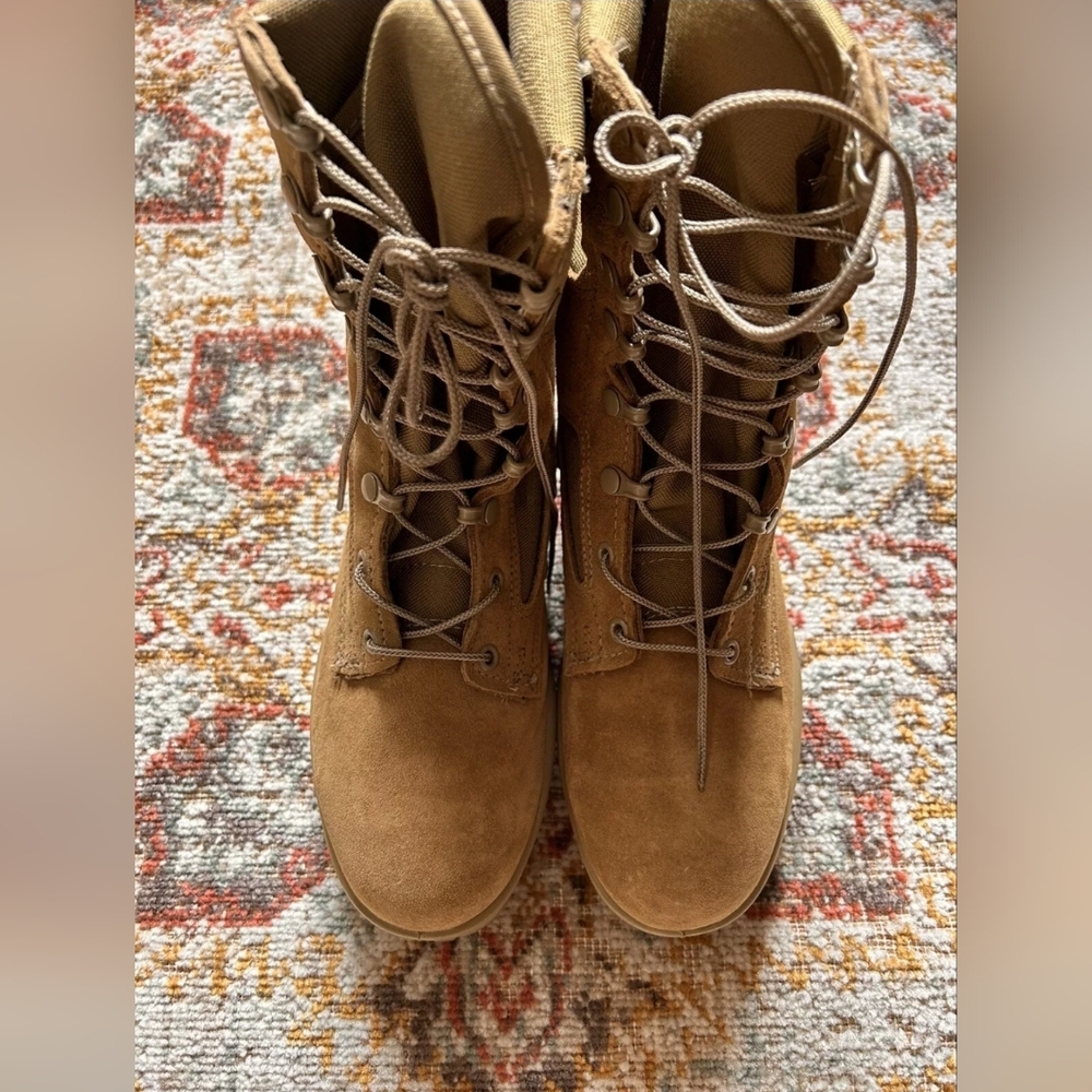 Bates Tan Combat & Moto Boots